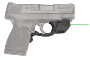 Crimson Trace LG-485G green Laserguard mounted on S&W M&P Shield .45 ACP black polymer