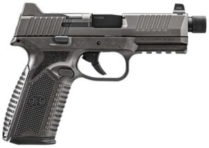 FN 510 Tactical 10mm gray pistol with threaded barrel and optic-ready slide