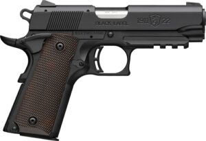 Browning 1911-22 Black Label Compact .22 LR pistol, matte black finish, brown composite grips