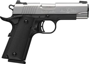 Browning 1911-380 Compact .380 ACP with stainless slide and black frame