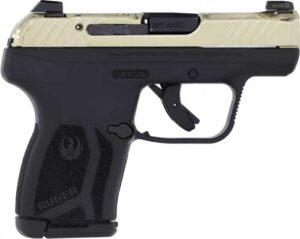 Ruger LCP MAX .380 ACP Champagne PVD slide black polymer frame MFG#13742