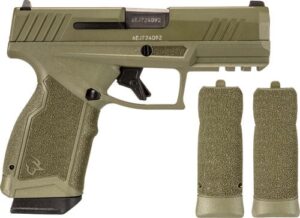Taurus GX4 Carry 9mm 3.7in Sniper Green pistol with two 15-round magazines