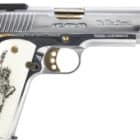 Girsan EAA MC1911S Liberador 9mm 5 inch Chrome Gold 9rd pistol right-side view