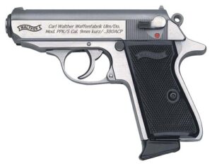Walther PPK/S .380 ACP stainless pistol with black grips