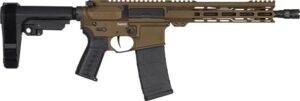 CMMG Banshee Mk4 5.56 NATO pistol 10.5 inch barrel bronze finish profile