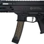 Grand Power Stribog SP9A3S 9mm pistol in black with threaded barrel and M-LOK handguard