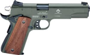 GSG/ATI M1911 .22 LR 5-inch threaded barrel OD Green with walnut grips