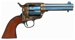 Cimarron P-Model .45 Long Colt 4.75 in charcoal blue revolver with walnut grip