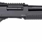 Iver Johnson pump-action 12 gauge shotgun with 18-inch barrel and black synthetic pistol-grip stock