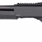 Iver Johnson pump-action 12 gauge shotgun with 18-inch barrel and black synthetic pistol-grip stock