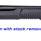 Iver Johnson pump-action 12 gauge shotgun with 18-inch barrel and black synthetic pistol-grip stock