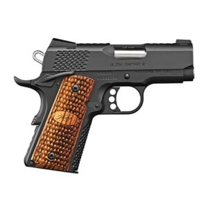 Kimber Ultra Raptor II .45 ACP 3" pistol matte black with zebrawood grips and tritium night sights