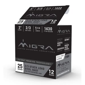 MIGRA STAXD STEEL 12GA 3 1.25OZ #2-3 25/10