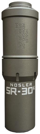 Nosler SR-30K AL Ti suppressor side view 5.834 in 5/8x24
