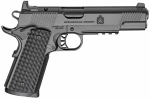 Springfield Armory TRP AOS 1911 .45 ACP 5-inch black Cerakote with VZ Hydra G10 grips and accessory rail