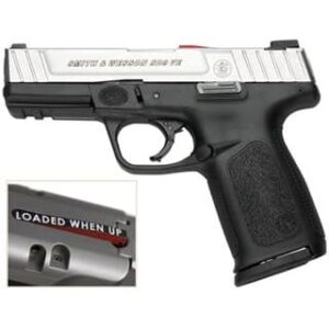 Smith & Wesson SD9 VE 9mm two-tone pistol with 4 inch barrel and textured polymer grip