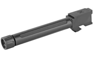 True Precision threaded 9mm barrel for Glock 17 in black DLC finish