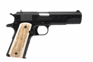 Colt Government Classic .45 ACP 5.0 inch barrel blued finish American elk stag grips