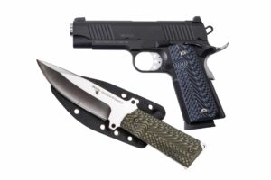 Magnum Research DE 1911C .45 ACP 4.33-inch bull barrel matte black with G10 grips and included knife