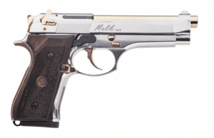Derya Melik 9mm Luger 4.9-inch Gold TiN barrel pistol