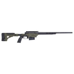 Savage Axis II Precision 6.5 Creedmoor 22 inch MDT chassis rifle black barrel OD green stock