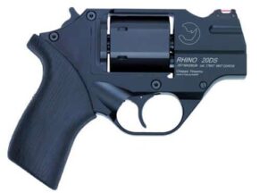 Chiappa Rhino 200DS .357 Magnum 2-inch revolver with black rubber grip and holster