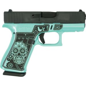Glock 43X Sugar Skull Glitter Robin's Egg Blue 9mm 3.41-inch barrel