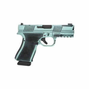 Black Rain Ordnance Frontline+ compact 9mm pistol in robin's egg blue battleworn finish