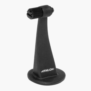 Athlon Binocular Tripod Adapter on a camera tripod showing 1/4-inch threading