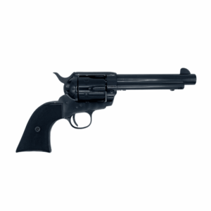 Taylors and Company 1873 Pietta .45 Long Colt 5.5 inch blued single-action revolver with black checkered grip