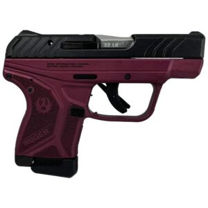 Ruger LCP II 22 LR pistol 2.75-inch barrel black slide black cherry frame