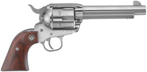 Ruger Vaquero stainless 5.5 inch .45 Colt single-action revolver with hardwood grips