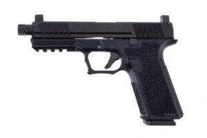 Polymer80 P80 PFS9 9mm pistol black with 4.49-inch threaded barrel and night sights