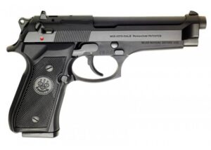 Beretta 92FS 9mm pistol in black/bruniton with 4.9-inch barrel