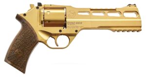 Chiappa Rhino REV 60DS .357 Magnum revolver gold finish 6-inch barrel fixed red fiber optic sights