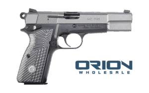 EAA MC P35 9mm semi-automatic pistol with black frame and G10 grips, 4.87-inch barrel