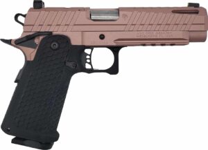 Live Free Armory Apollo 11 full-size 9mm pistol Rose finish right-side view