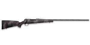 Weatherby Mark V Live Wild 7mm-08 Remington bolt-action rifle with black and gray sponge-pattern carbon-fiber stock