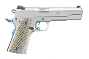 Ruger SR1911 5-inch .45 ACP stainless pistol with wood grips