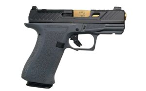 Shadow Systems CR920X ELT 9mm gray frame with bronze fluted barrel, right side view