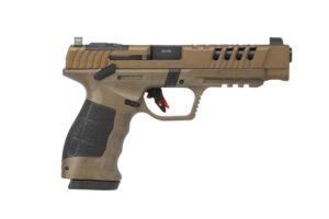 SARSILMAZ SAR9 Sport GEN3 9mm 5.2in bronze Cerakote pistol with tritium sights