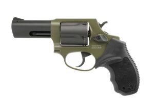 Taurus 605 3-inch revolver Sniper Green frame matte black barrel black Hogue rubber grip