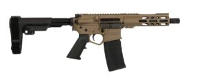 Wise Arms WA-15B .300 AAC Blackout 7.5 inch FDE SBA3 pistol, side view