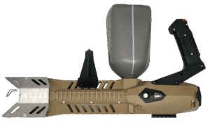 XM42-X Flamethrower side view FDE polymer housing