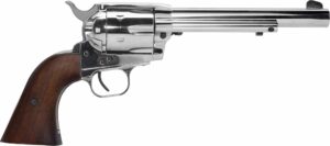 EAA Bounty Hunter .45 Long Colt 7.5 in nickel finish revolver with walnut grips