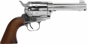 EAA Bounty Hunter .44 Magnum 4.5-inch nickel revolver with walnut grips