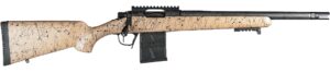 Christensen Arms Ridgeline Scout 6.5 Creedmoor 16-inch rifle with tan carbon fiber sporter stock and black webbing