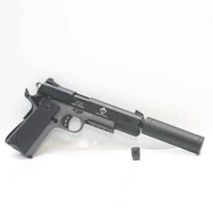 GSG 1911 AD-OPS .22 LR 5in grey frame black slide faux suppressor 10rd