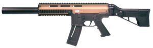 BLG Mauser M-15 SD bronze rifle with faux suppressor and folding synthetic stock
