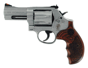 Smith & Wesson 686 Plus Deluxe .357 Magnum 3 inch revolver satin stainless with wood grips